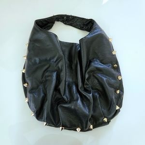 Deux Lux Black Studded Hobo Bag